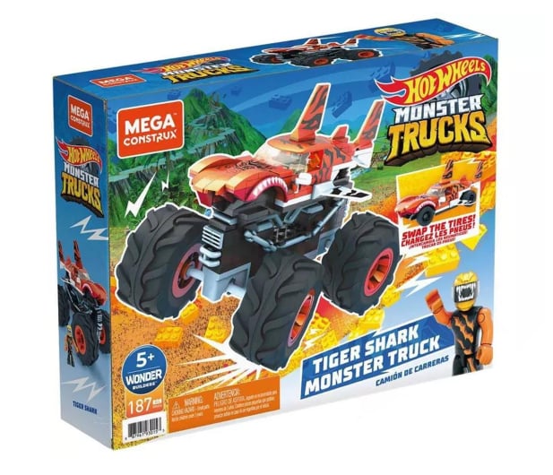 Mega Bloks Monster Trucks Tiger Shark Pojazd Zestaw klocków - 1034174 - zdjęcie 3