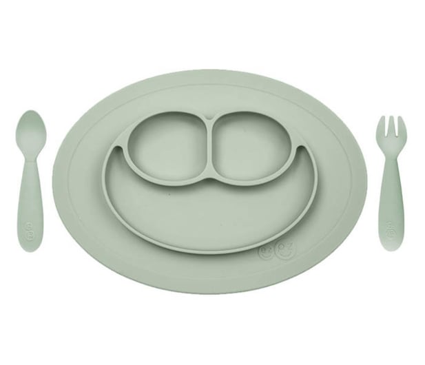 EZPZ Komplet naczyń silikonowych Mini Feeding Set pastel zieleń - 1034391 - zdjęcie