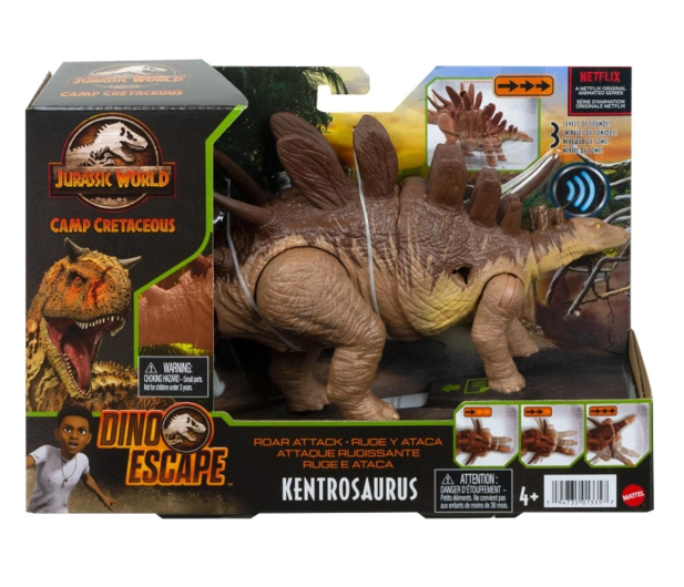 Mattel Jurassic World Ryczący dinozaur Kentrosaurus - 1034598 - zdjęcie 5