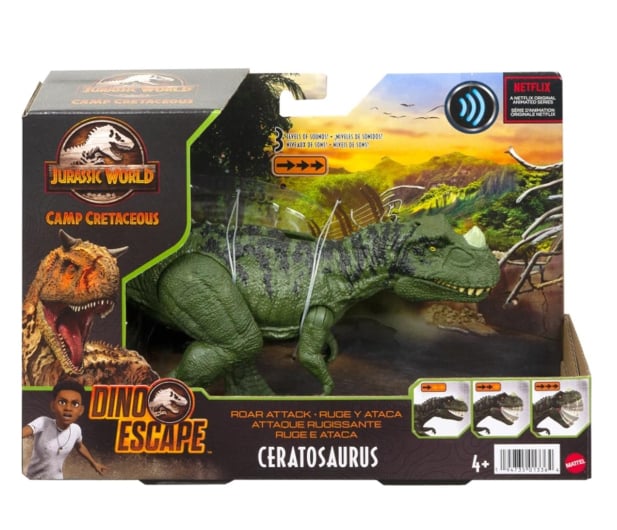 Mattel Jurassic World Ryczący dinozaur Ceratosaurus - 1034597 - zdjęcie 5