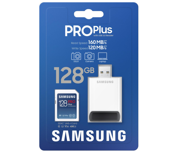 Samsung 128GB SDXC PRO Plus 160MB/s z czytnikiem - 729807 - zdjęcie 6
