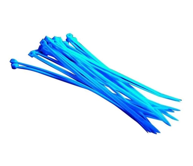Bitspower Opaski zaciskowe kablowe 20szt UV 12cm niebieskie - 733398 - zdjęcie