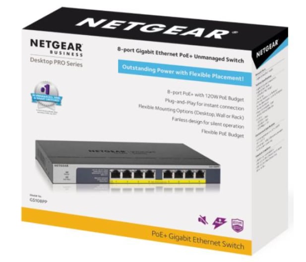 Netgear 8p GS108PP-100EUS (8x10/100/1000Mbit 8xPoE+) - 728763 - zdjęcie 6
