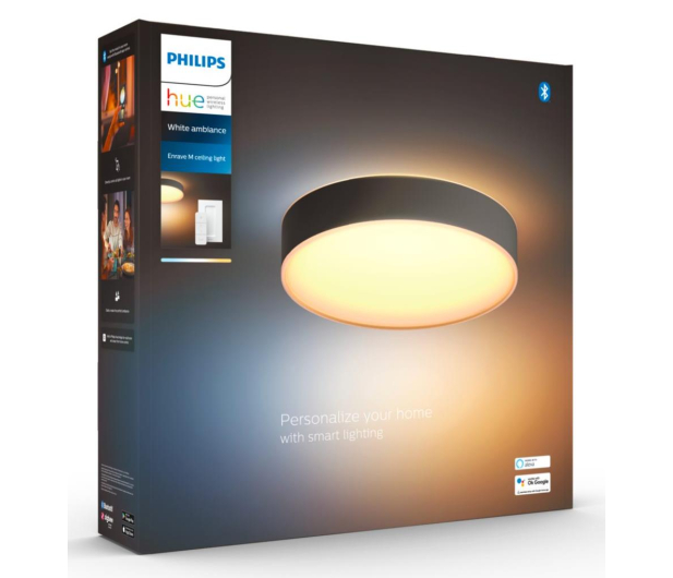 Philips Hue White ambiance Lampa sufitowa Enrave M (czarna) - 710515 - zdjęcie 6