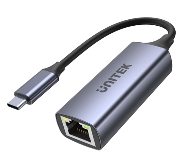 Unitek Adapter USB-C - RJ45 1Gbit LAN, PD 100W - 741175 - zdjęcie