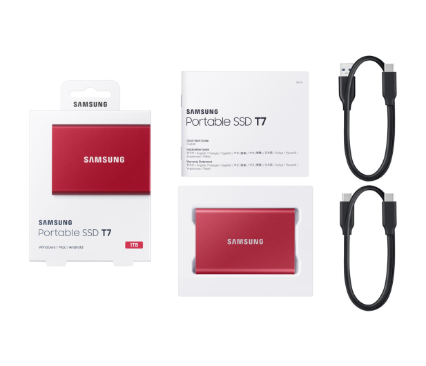 Samsung Portable SSD T7 1TB USB 3.2 Gen. 2 Czerwony - 562889 - zdjęcie 10