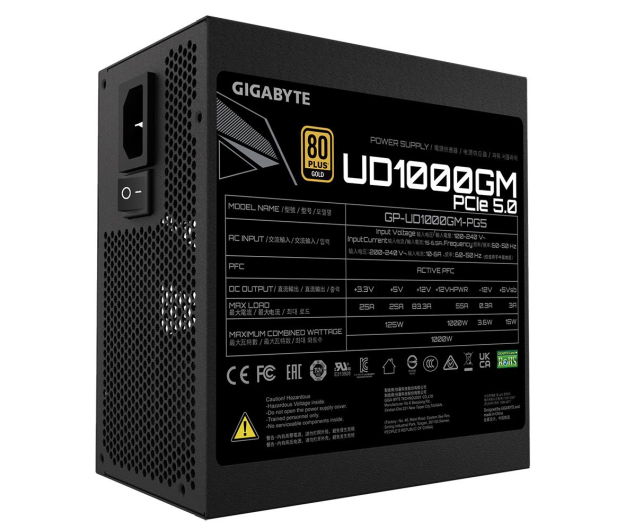Gigabyte UD1000GM PG5 PCIe 5.0 1000W 80 Plus Gold - 742948 - zdjęcie 3