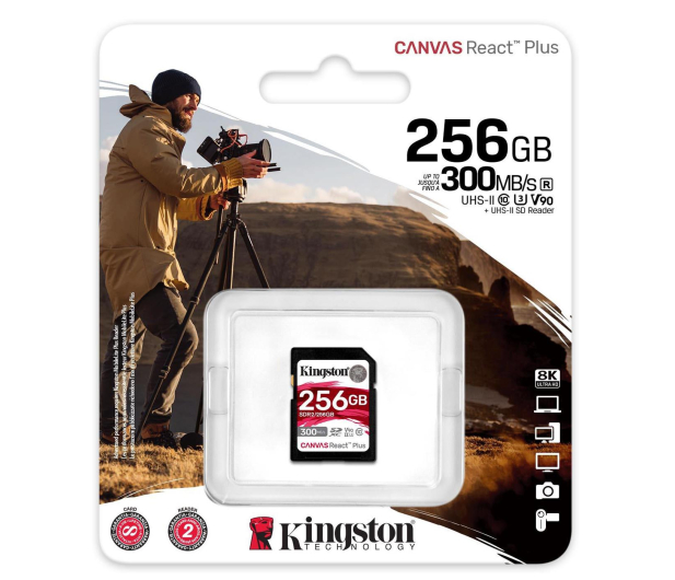 Kingston 256GB SDXC Canvas React Plus 300MB/s U3 V90 - 743344 - zdjęcie 3