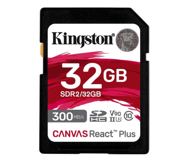 Kingston 32GB SDHC Canvas React Plus 300MB/s U3 V90 - 743339 - zdjęcie