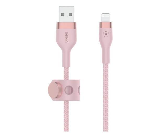 Belkin USB-A - LTG Braided Silicone 3m Pink - 733170 - zdjęcie
