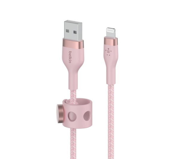 Belkin USB-A - LTG Braided Silicone 1m Pink - 732944 - zdjęcie 2