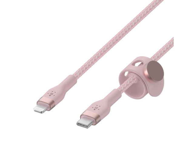 Belkin USB-C - LTG Braided Silicone 2m Pink - 733117 - zdjęcie 3