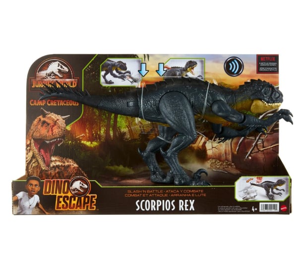 Mattel Jurassic World Scorpios Rex Atak szponami - 1023549 - zdjęcie 5