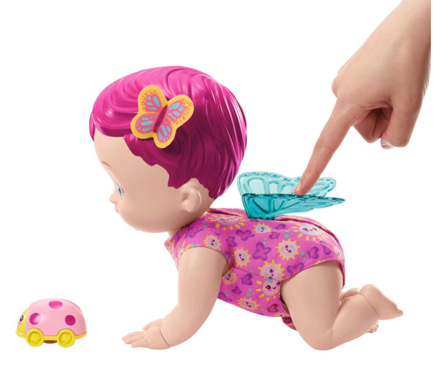Mattel My Garden Baby Raczkujący Bobasek-Motylek Różowe Włosy - 1028581 - zdjęcie 2