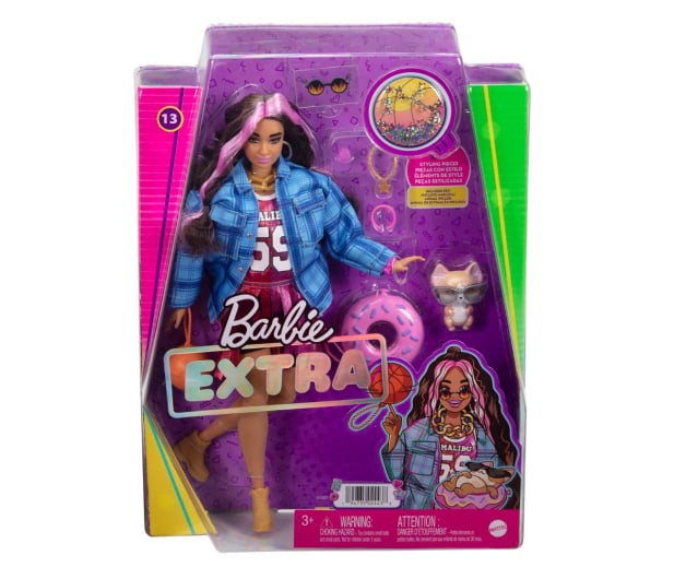 Barbie Extra Lalka czarno-różowe włosy - 1033083 - zdjęcie 4