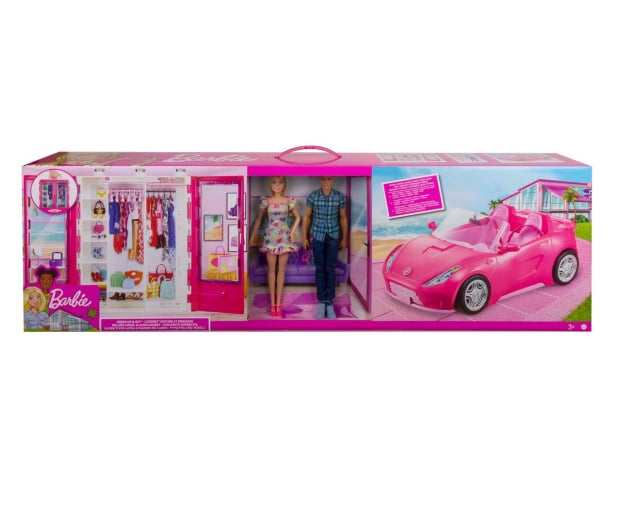 Barbie Zestaw Szafa + Kabriolet + Lalka Barbie i Ken - 1015543 - zdjęcie 5