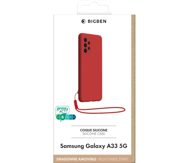 BigBen Silicone Case do Samsung Galaxy A33 czerwony - 744060 - zdjęcie 2