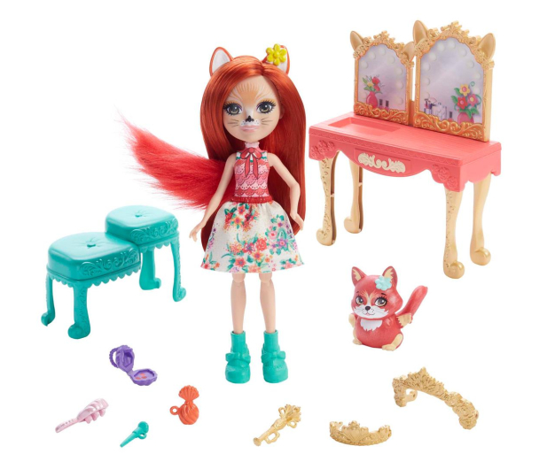 Mattel Enchantimals Royals Lalka Lis + zwierzątko - 1023222 - zdjęcie