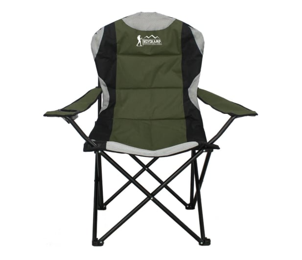 ROYOKAMP Krzesło turystyczne składane lux 60x60x100cm zielono-czarne - 1048571 - zdjęcie