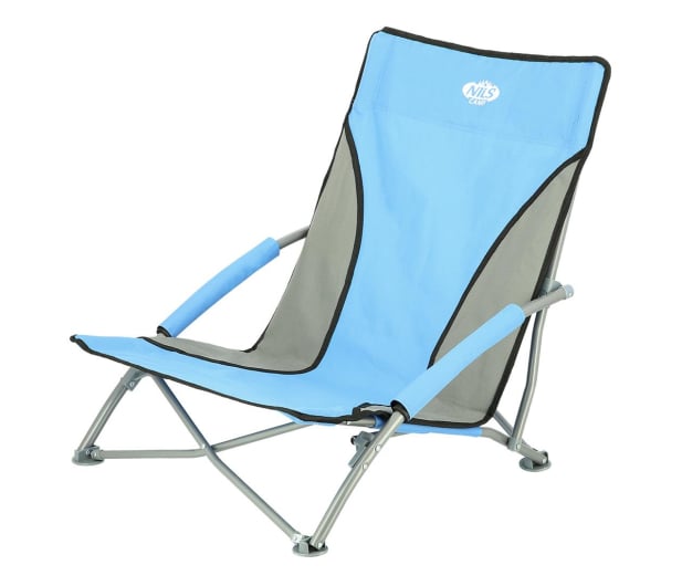 Nils Camp Składane krzesło leżak plażowy niebieski - 1047678 - zdjęcie