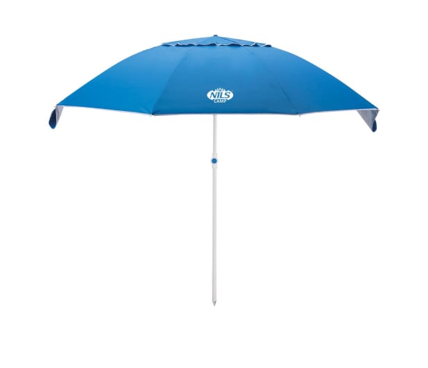 Nils Camp Duży niebieski parasol plażowy składany - 1047665 - zdjęcie 2