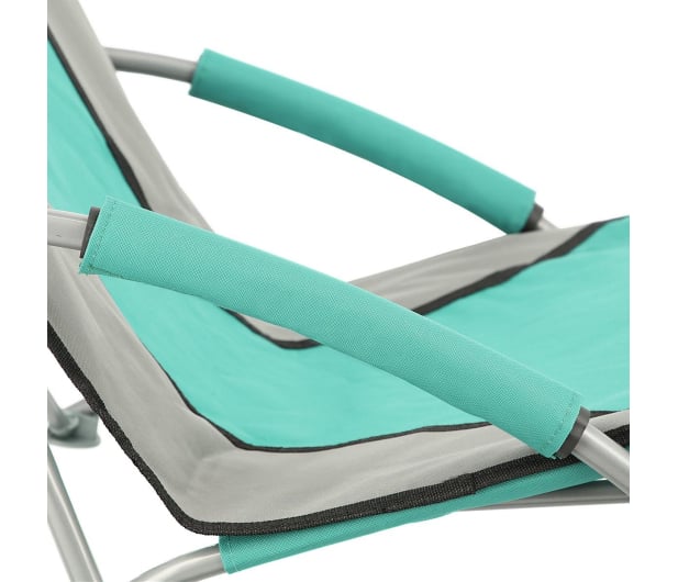 Nils Camp Składane krzesło leżak plażowy zielono szary - 1047676 - zdjęcie 8