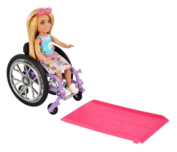 Barbie Chelsea na wózku inwalidzkim blond włosy - 1050819 - zdjęcie