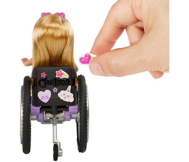 Barbie Chelsea na wózku inwalidzkim blond włosy - 1050819 - zdjęcie 5