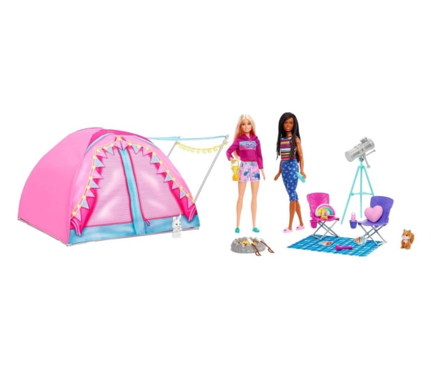 Barbie Kempingowy namiot Zestaw 2 lalki - 1050815 - zdjęcie 1