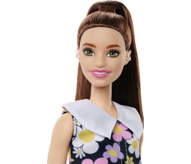 Barbie Fashionistas Lalka Sukienka w kwiatki/Aparat słuchowy - 1051613 - zdjęcie 3