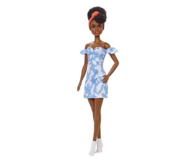 Barbie Fashionistas Lalka Niebieska sukienka tie dye - 1051569 - zdjęcie