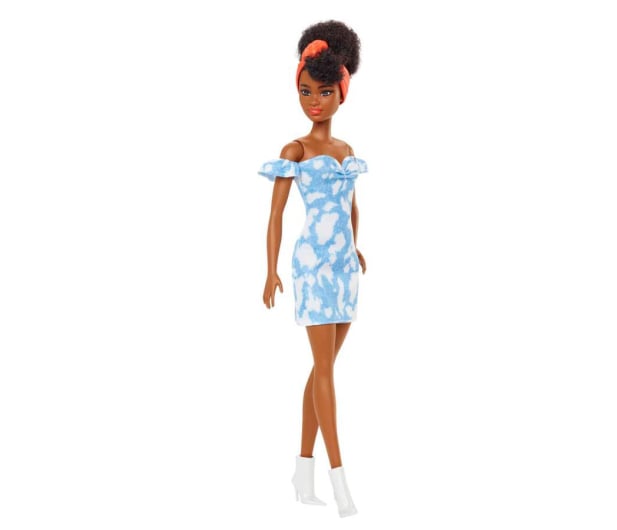 Barbie Fashionistas Lalka Niebieska sukienka tie dye - 1051569 - zdjęcie 3