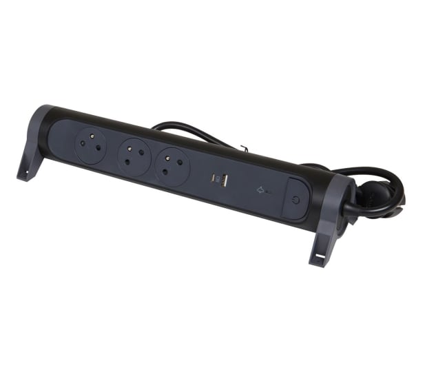 Legrand Przedłużacz ochronny 3X2P+Z+USB AC 1.5M-CZARNY - 1047772 - zdjęcie