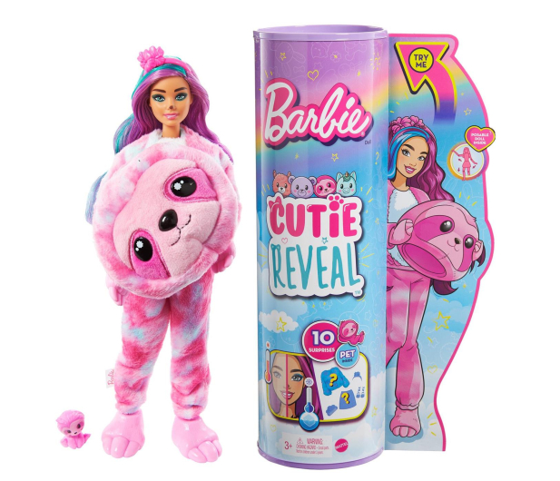Barbie Cutie Reveal Lalka Leniwiec Seria 2 Kraina Fantazji - 1051695 - zdjęcie 2