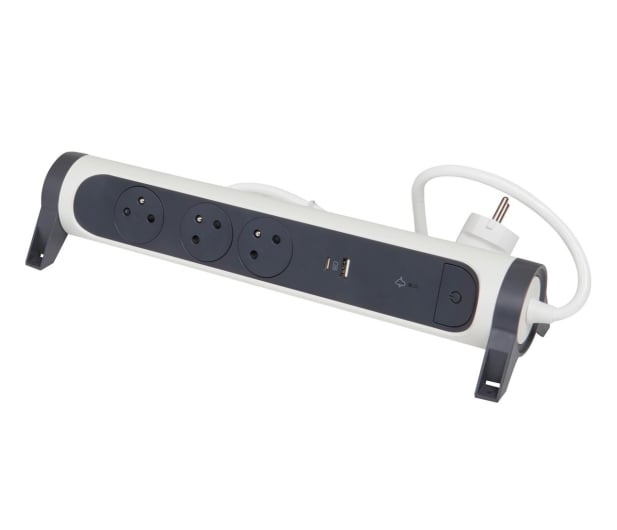 Legrand Przedłużacz ochronny - 3 gniazda, USB, USB-C, 1,5m - 1047768 - zdjęcie