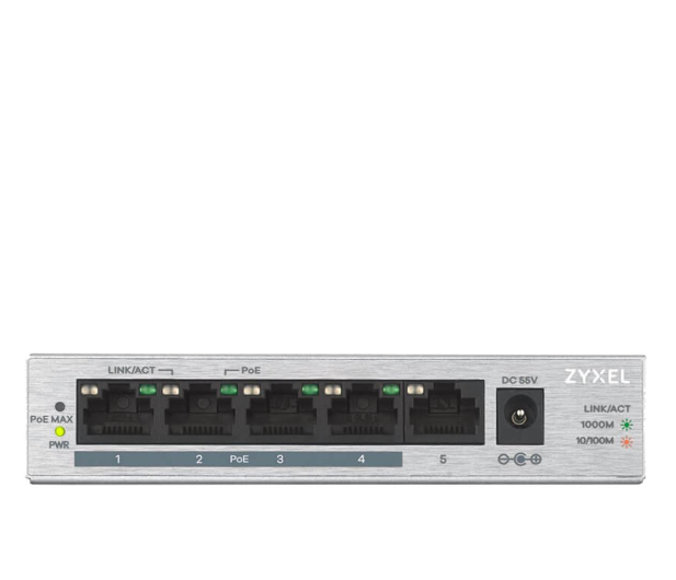 Zyxel 5p GS1005HP (5x10/100/1000Mbit PoE+) - 1048141 - zdjęcie