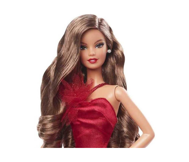 Barbie Signature Lalka świąteczna 2022 Brązowe włosy - 1051955 - zdjęcie 3