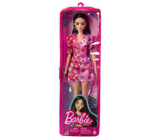 Barbie Fashionistas Lalka Dwukolorowa sukienka w kwiaty - 1053355 - zdjęcie 5
