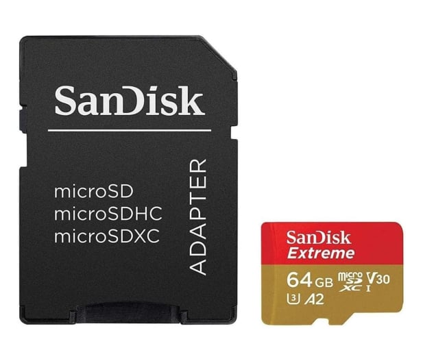 SanDisk 64GB microSDXC Extreme 170MB/s A2 C10 V30 UHS-I U3 - 1058565 - zdjęcie 2