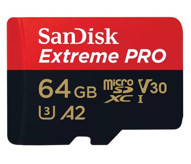 SanDisk 64GB microSDXC Extreme PRO 200MB/s A2 C10 V30 UHS-I U3 - 1058583 - zdjęcie