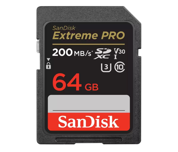 SanDisk 64GB SDXC Extreme PRO 200MB/s A2 C10 V30 UHS-I U3 - 1058642 - zdjęcie
