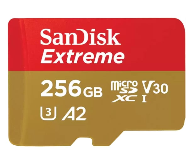SanDisk 256GB microSDXC Extreme 190MB/s A2 C10 V30 UHS-I U3 - 1058579 - zdjęcie