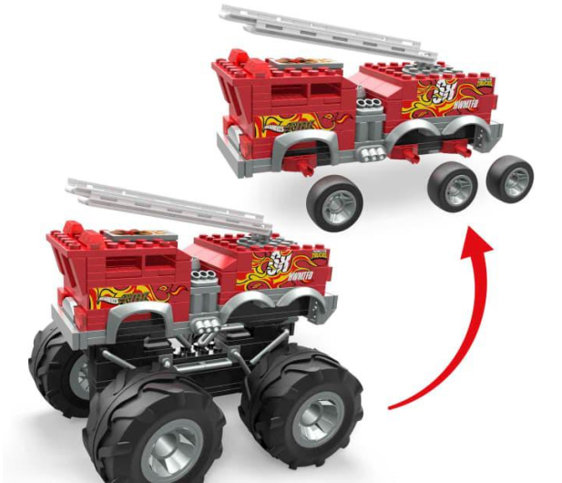 Mega Bloks Hot Wheels Monster Trucks Mega Construx 5-Alarm + łazik ATV - 1053111 - zdjęcie 2