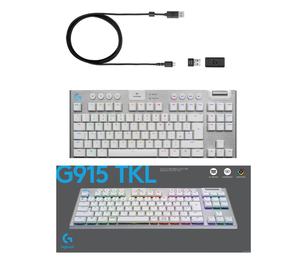 Logitech G915 TKL Lightspeed Tactile biały - 578795 - zdjęcie 4