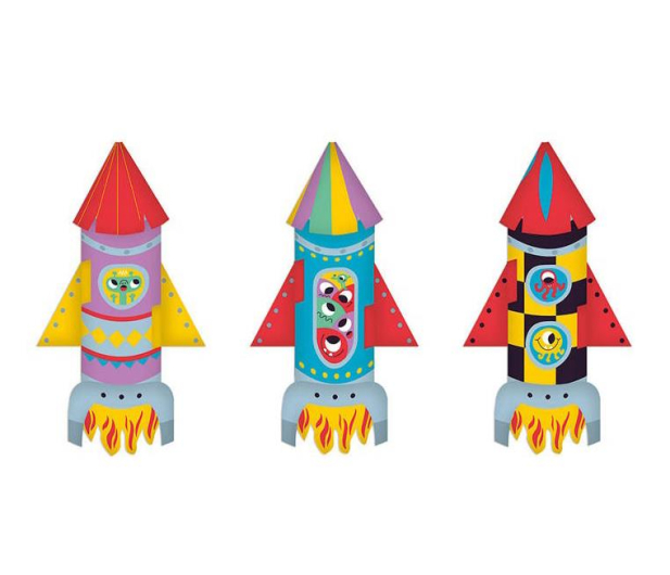 Janod Papierowe rakiety z wyrzutnią 7+ - 1053288 - zdjęcie 4
