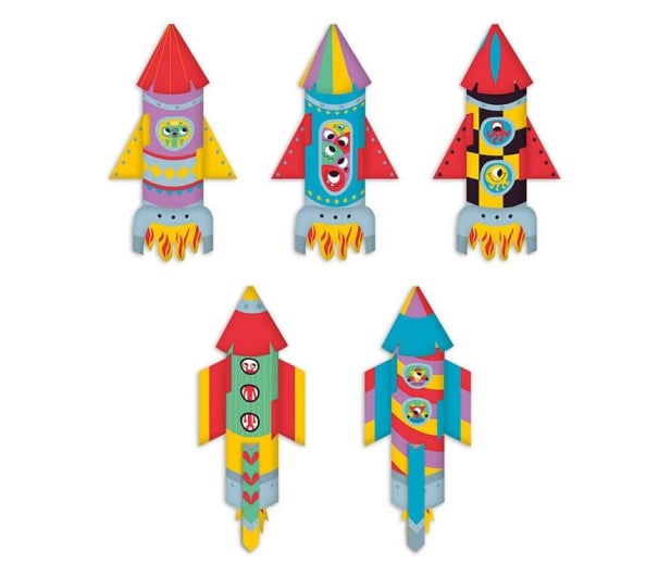 Janod Papierowe rakiety z wyrzutnią 7+ - 1053288 - zdjęcie 3
