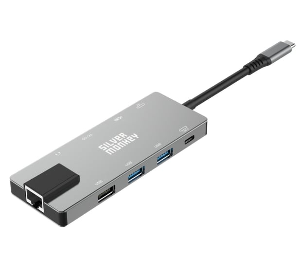 Silver Monkey USB-C, USB-A, HDMI, RJ-45,PD 100W - 708428 - zdjęcie 2
