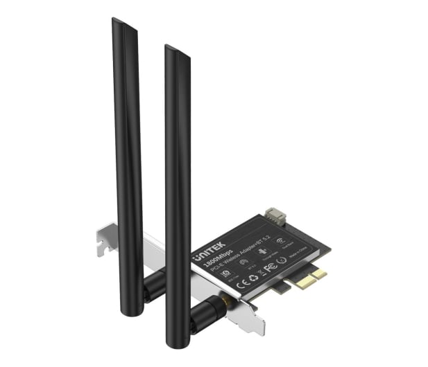 Unitek Karta sieciowa WiFi 6 na PCI-E, BT 5.2 - 1062649 - zdjęcie