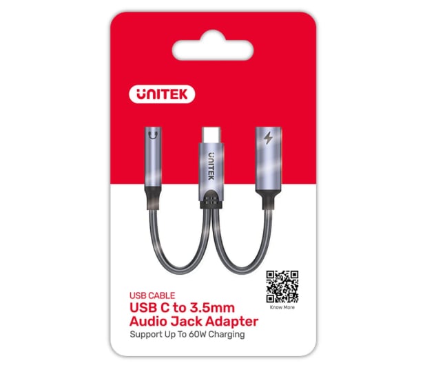 Unitek Adapter USB-C - minijack 3.5mm, USB-C 60W - 1062633 - zdjęcie 4