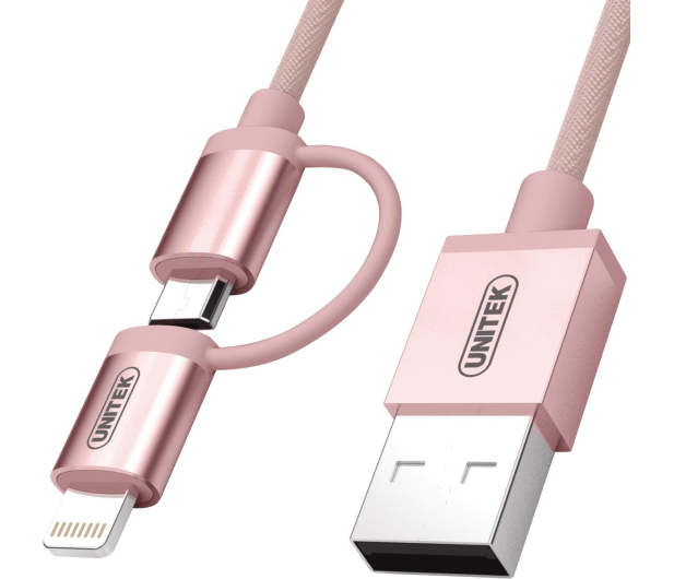 Unitek Kabel USB-A - Lightning/micro USB- - 1062630 - zdjęcie 2